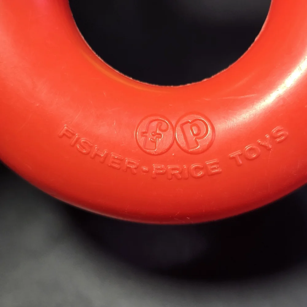 Vintage Fisher Price Rock A Stack Childs Play Game 6 Rings Plastic Base & Pole